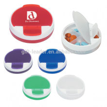 Round 4 compartment capsule case medication plastic pill box